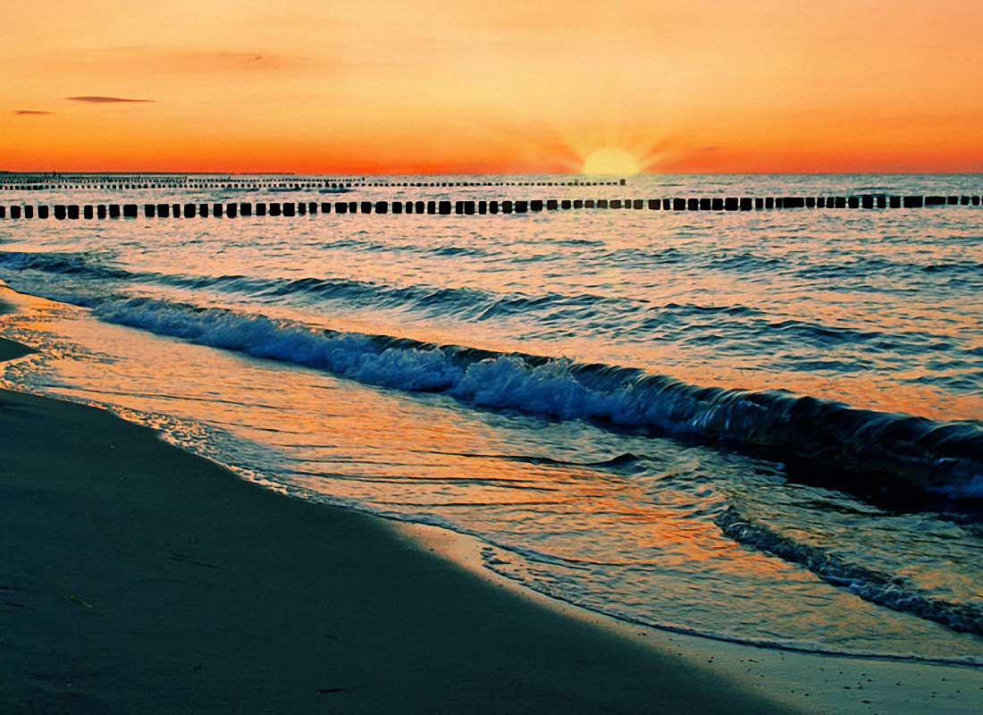 Sonnenuntergang Ostsee Zingst